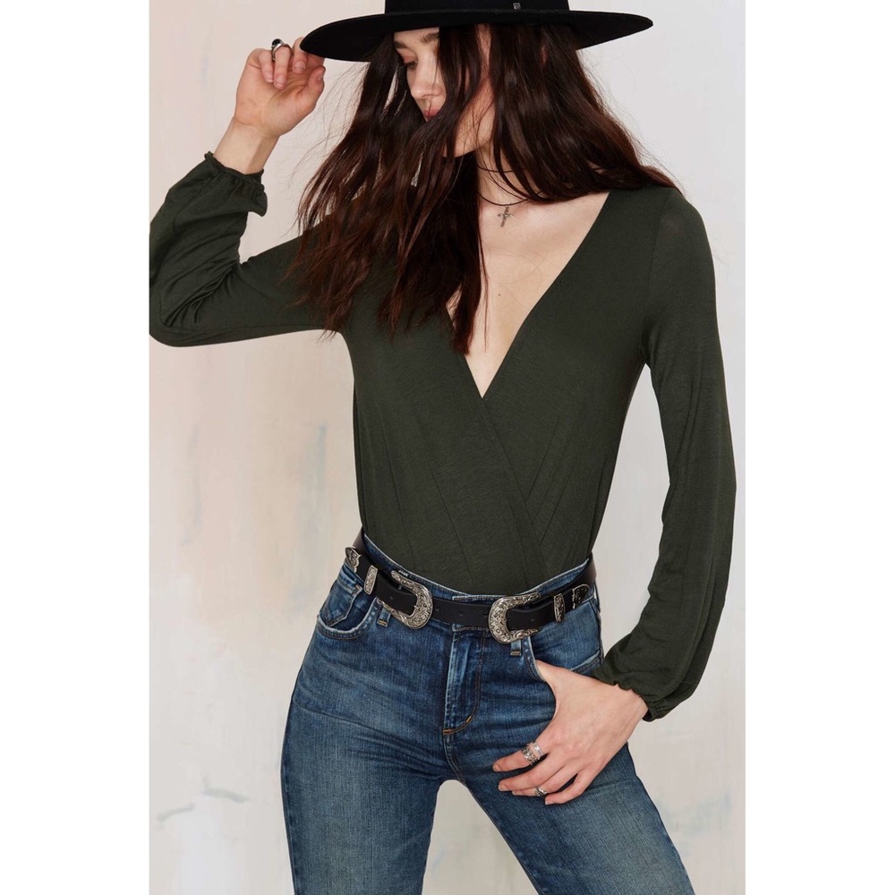 Olive green bodysuit